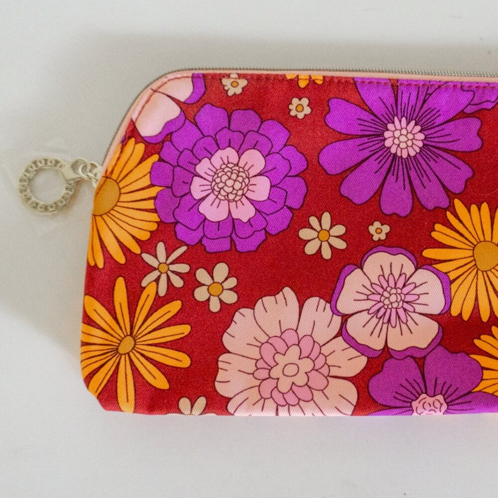 Estee Lauder Makeup Bag 10" Pink Orange Purple